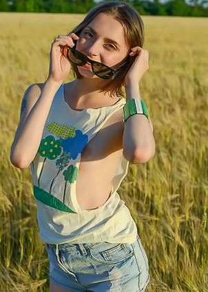 Zhy Zhy Spreads Legs In Sheer Camisole Outdoors For Steamy Striptease